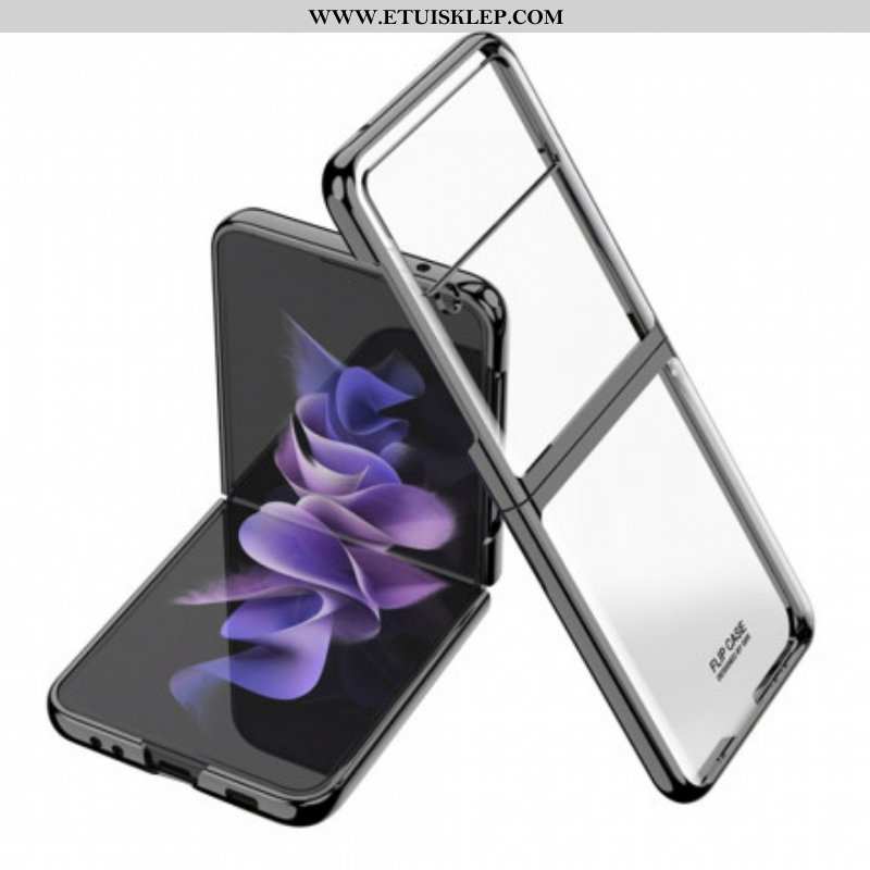 Futerały do Samsung Galaxy Z Flip 3 5G Etui Folio Krawędzie W Stylu Metalu